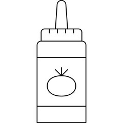 Ketchup icon single vector illustration