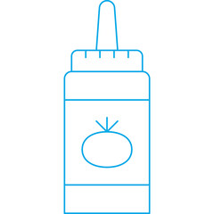 Ketchup icon single vector illustration