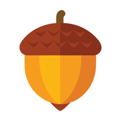 autumn acorn vector art illustration