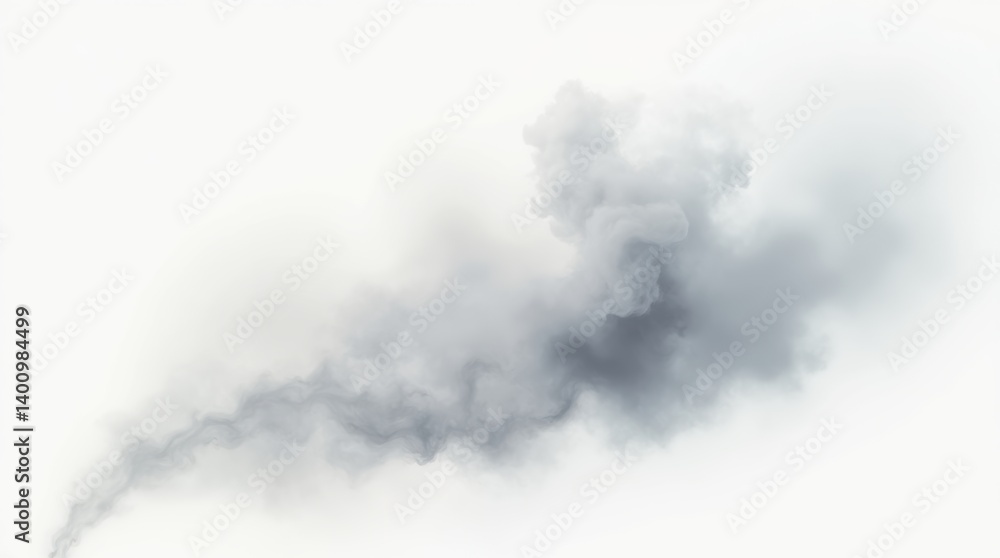 Poster elegant swirls of ethereal smoke dancing against a bright white background in an artistic display of