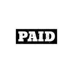 Paid Stamp Vector Illustration isolated on white background.