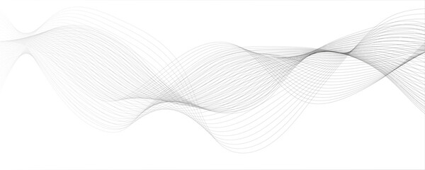 Abstract gray modern stream wave line with tech futuristic motion background. Luxury hand drawn and golden texture with gold gradient wavy line.  energy sound waves technology 