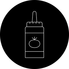 Ketchup icon single vector illustration