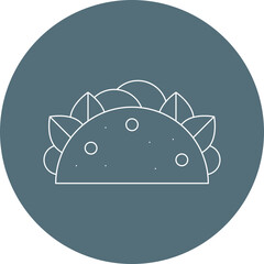 Taco icon single vector illustration