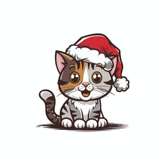 christmas cat t-shirt design
