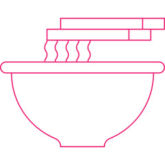 Noodles icon single vector illustration
