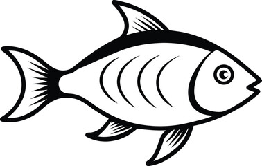 fish silhouette vector art in transparent