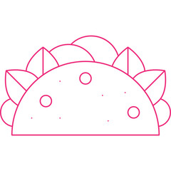 Taco icon single vector illustration
