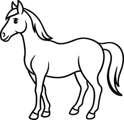horse outline art transparent