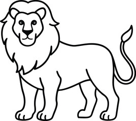 lion outline transparent background