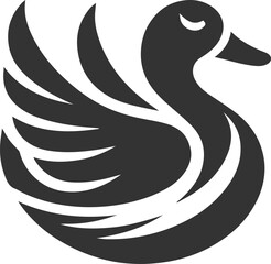 Obraz premium Silhouette of a bird animal duck vector