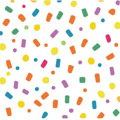 Modern basic shapes set.Colorful Confetti Geometric Lines Vector Pattern.
