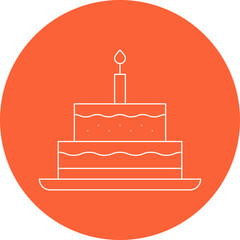 Cake icon single vector illustration