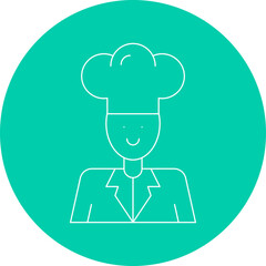 Chef icon single vector illustration