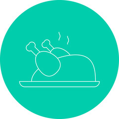 Chicken icon single vector illustration