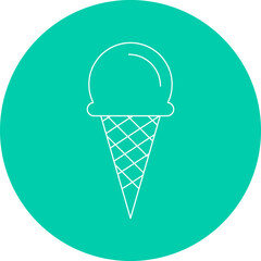 Ice Cream icon single vector illustration