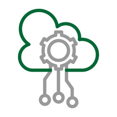 Future Technology Vector Line Dark Green Grey Icon Design