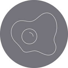 Fried Egg icon single vector illustration