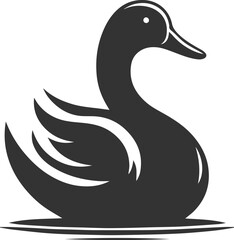 Silhouette of a bird animal duck vector