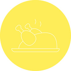 Chicken icon single vector illustration