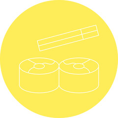 Sushi icon single vector illustration