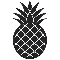 Obraz premium pineapple slice icon silhouette vector illustration
