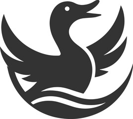 Obraz premium Silhouette of a bird animal duck vector