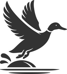 Fototapeta premium Silhouette of a bird animal duck vector