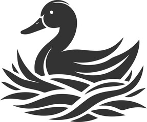 Obraz premium Silhouette of a bird animal duck vector