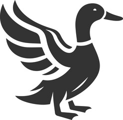 Silhouette of a bird animal duck vector