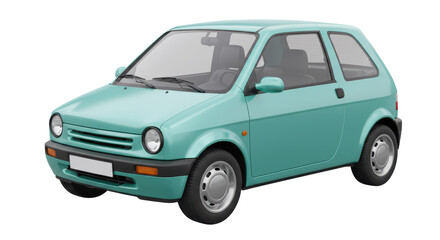 Isolated Small Green Car