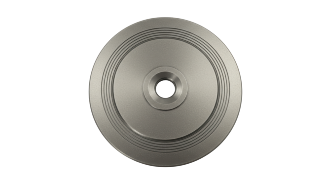 Isolated Silver Disc