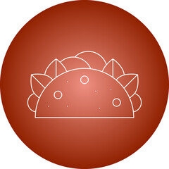 Taco icon single vector illustration