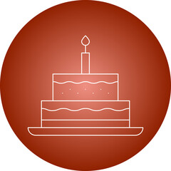 Cake icon single vector illustration