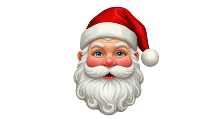 Isolated Santa Claus Face