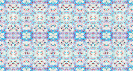 Blue Seamless Mark. Wet Bohemian Shibori Blob. Wash Ink Texture