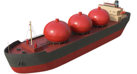 Isolated Gas Tanker Ship