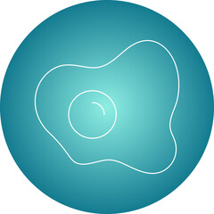 Fried Egg icon single vector illustration
