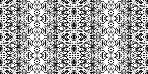 Simple Geometric Pattern. Ethnic Ink Scribble Brush. Ethnic Line Wave. Gray Colour Ikat Doodle...