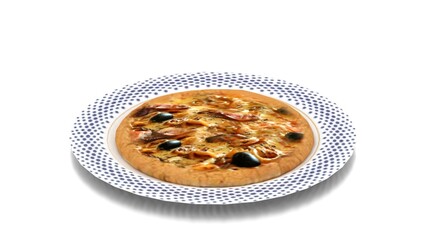 delices pizza in plate