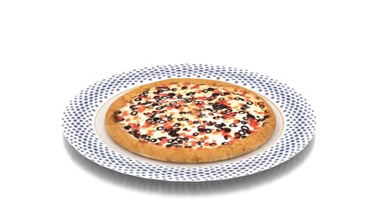 delices pizza in plate