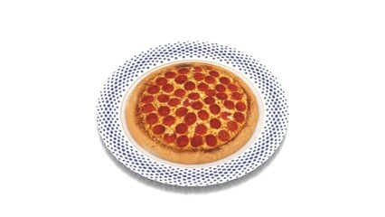 delices pizza in plate