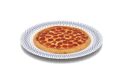 delices pizza in plate