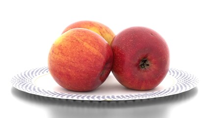 fresh apples on white background