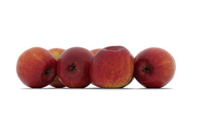 fresh apples on white background