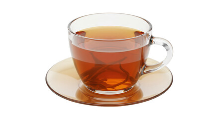Isolated Glass Cup of Tea