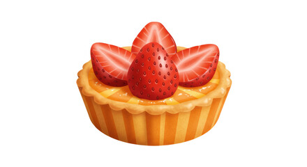Isolated Strawberry Tart