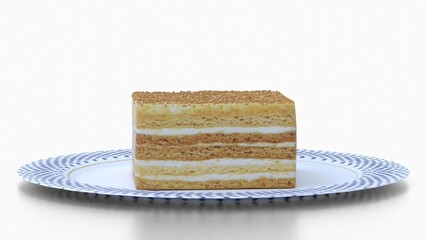 honey cake in plate