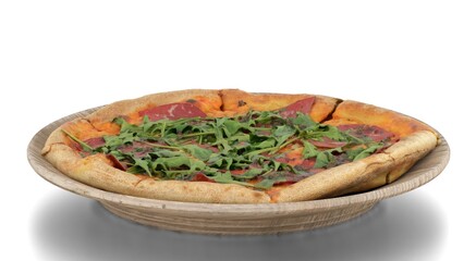 non veg pizza in plate