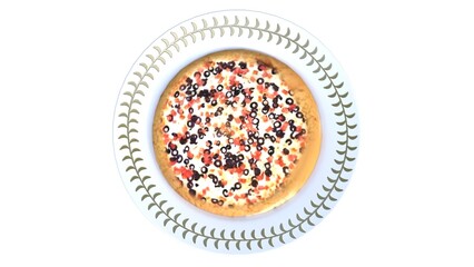 Pepperoni Pizza in plate